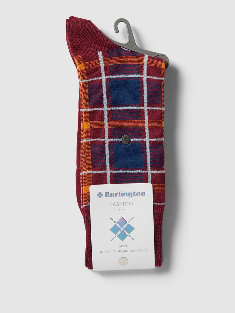 Socken mit Label-Stitching in bordeaux rot