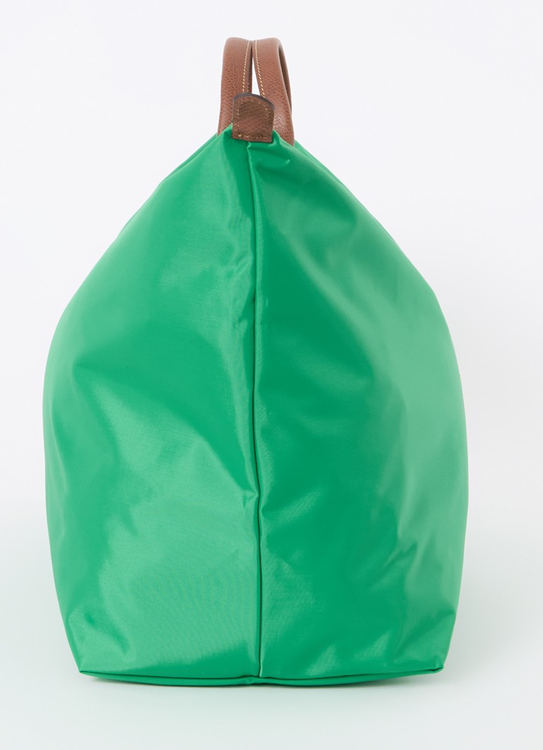 Longchamp Le Pliage Original weekendveske M med skinndetaljer
