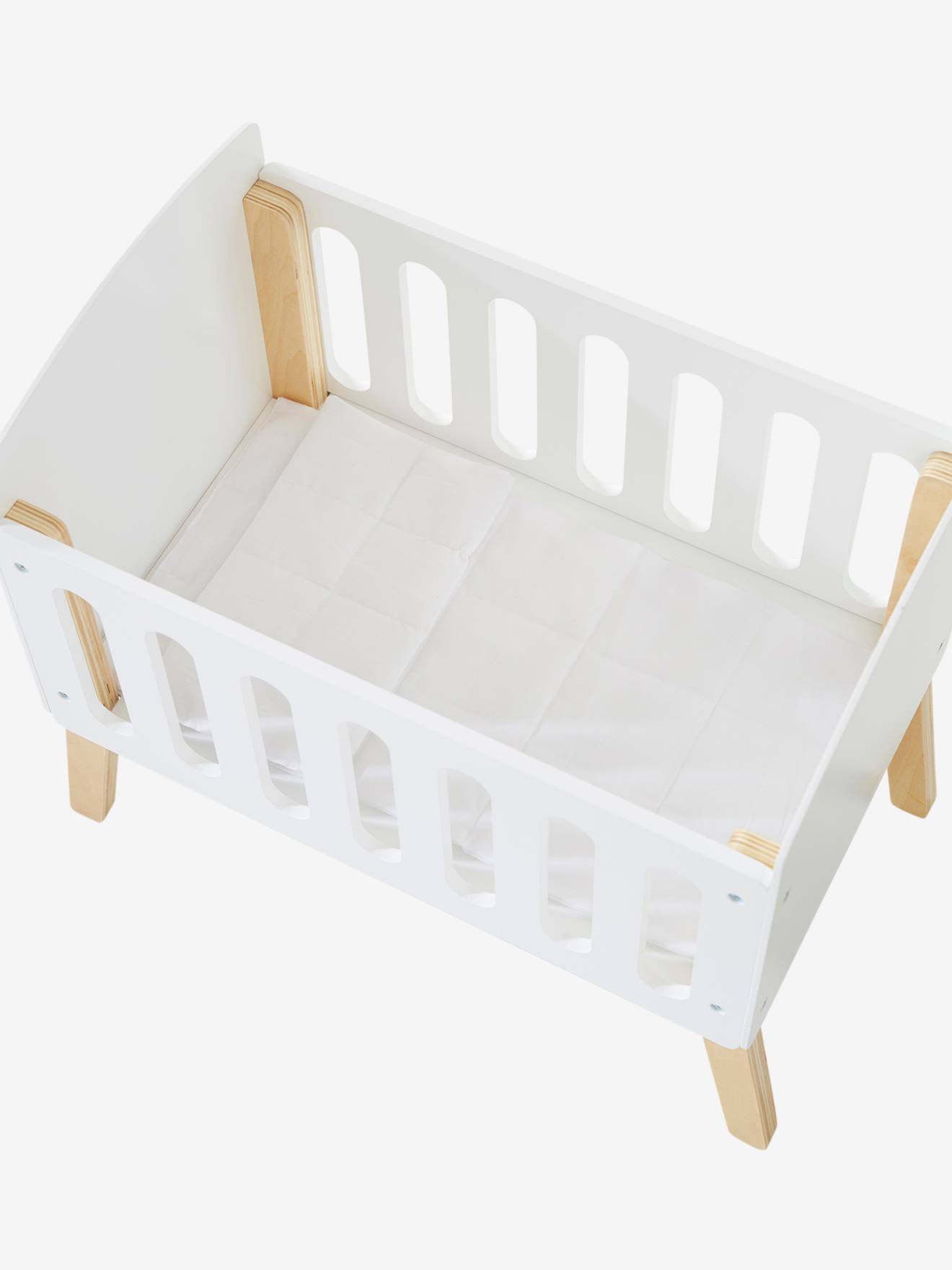 Vertbaudet Puppenbett PETITE MAISON Holz FSC - weiß/natur