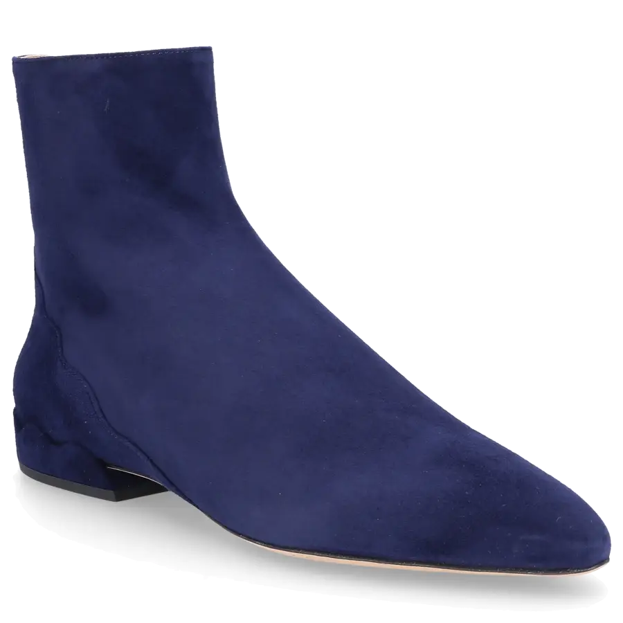 Chloé - Klassische Stiefeletten LAUREN Kalbsveloursleder - blau