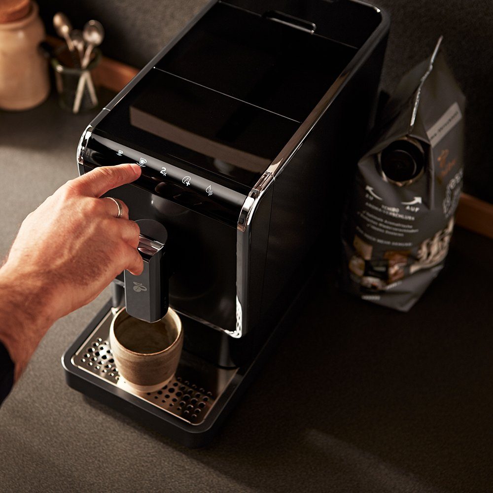 Tchibo Kaffeevollautomat Esperto Caffè für Caffè Crema und Espresso, Anthrazit, Herausnehmbare Brüheinheit