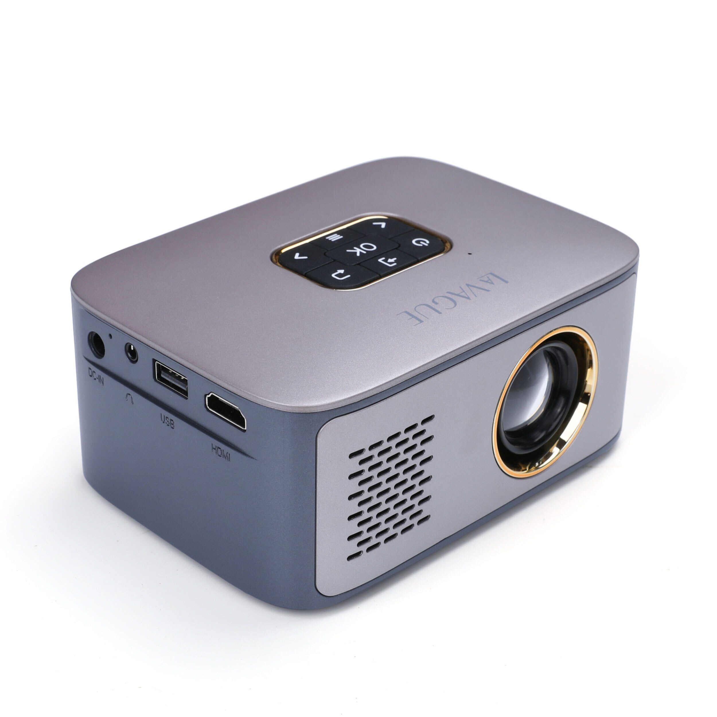 LA VAGUE LV-HD120 led-projektor mit integriertem akku LED-Beamer (600 lm, 1000:1, 1920 x 1080 px, LED-Projektor mit integriertem Akku)