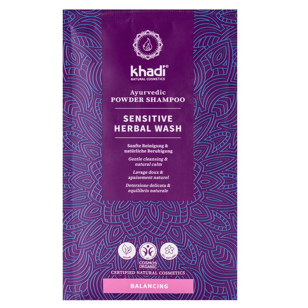 Khadi Ayurvedic Powder Shampoo Sensitive Herbal Wash 50 ml