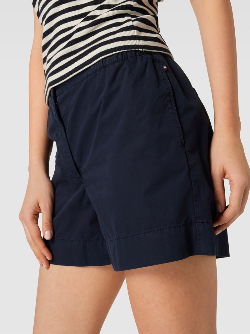Shorts mit elastischem Bund in marineblau