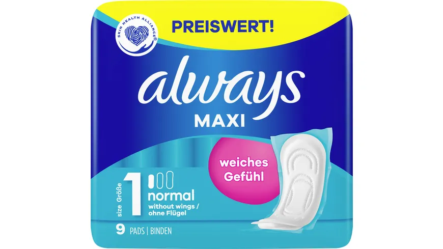 Always Maxi Damenbinden Classic 9ST Sparpaket