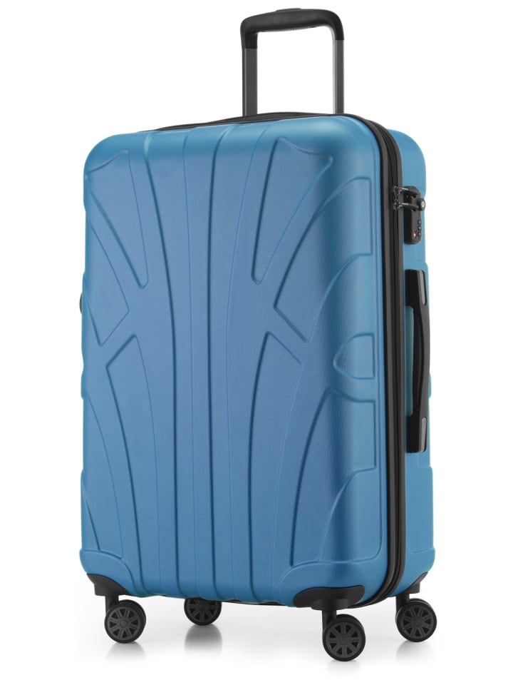 suitline mittelgroßer Hartschalen-Koffer Check-In Reisekoffer TSA 68L in Cyanblau günstig kaufen M
