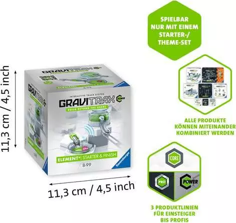 GraviTrax POWER Element Starter & Finish - Kugelbahn-Erweiterung für Kinder ab 8 Jahren