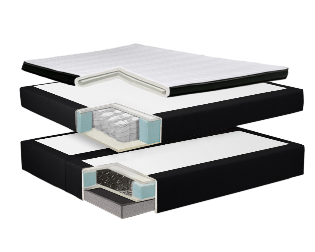 IHG Boxspringbett Turin 180x200 cm Kunstleder Weiß