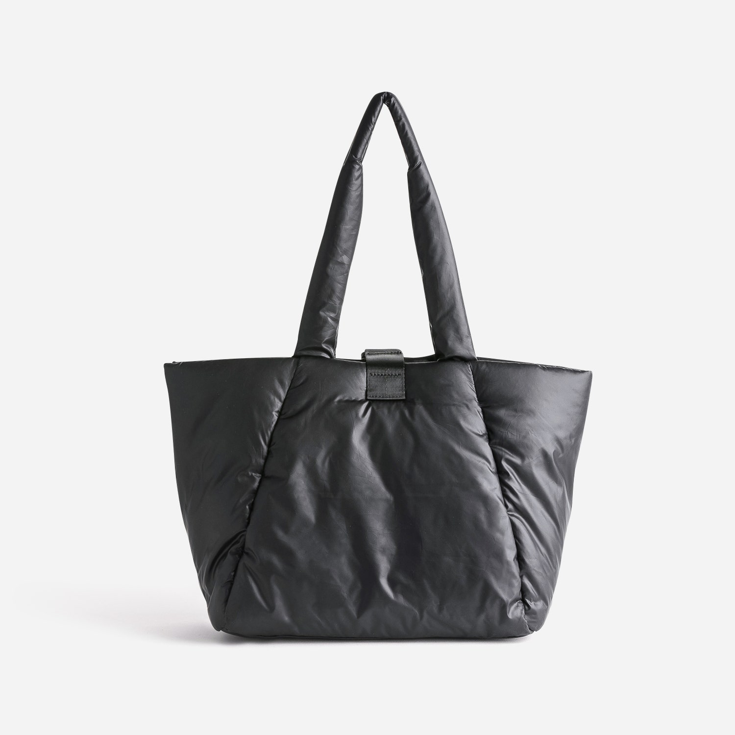 Sac cabas TEXTO noir nylon matelassé