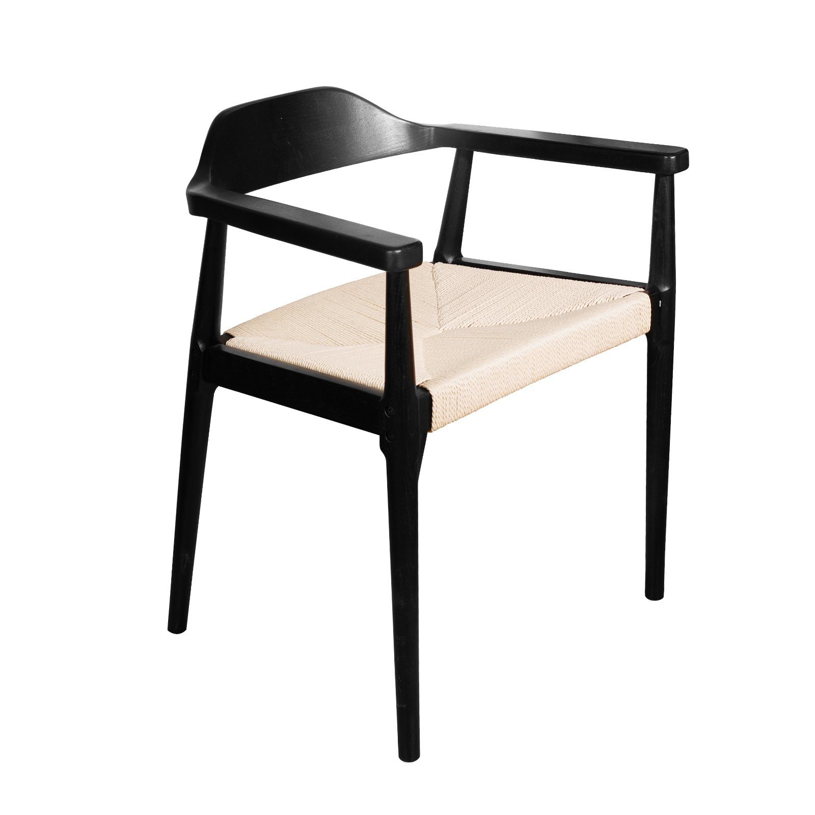 LIM HOME Esszimmerstuhl SW010 (Packung, 1 St), Eichenholzrahmen mit Sitzfläche aus Papierseil, einfache Montage