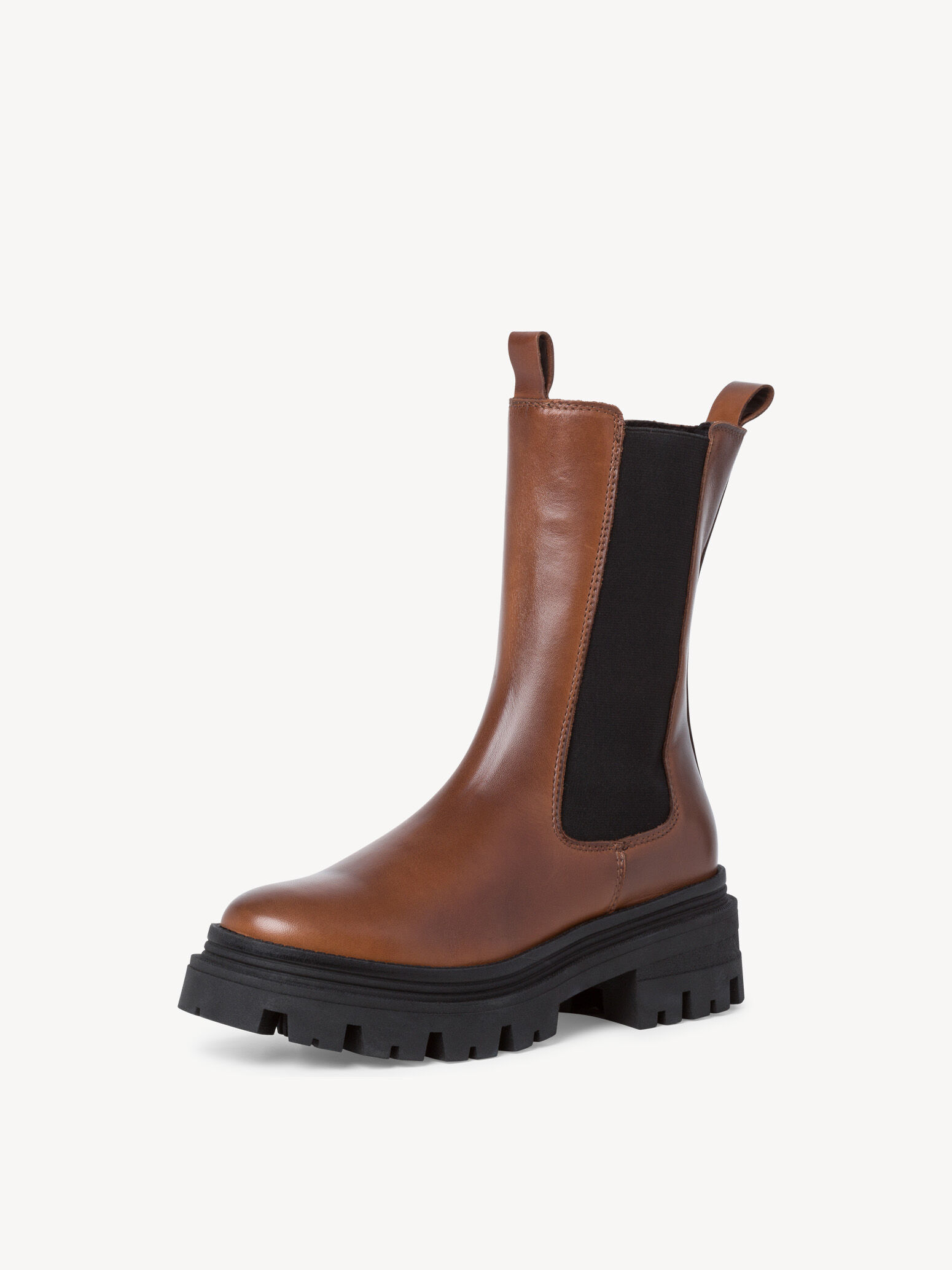 Bottine Chelsea en cuir - marron
