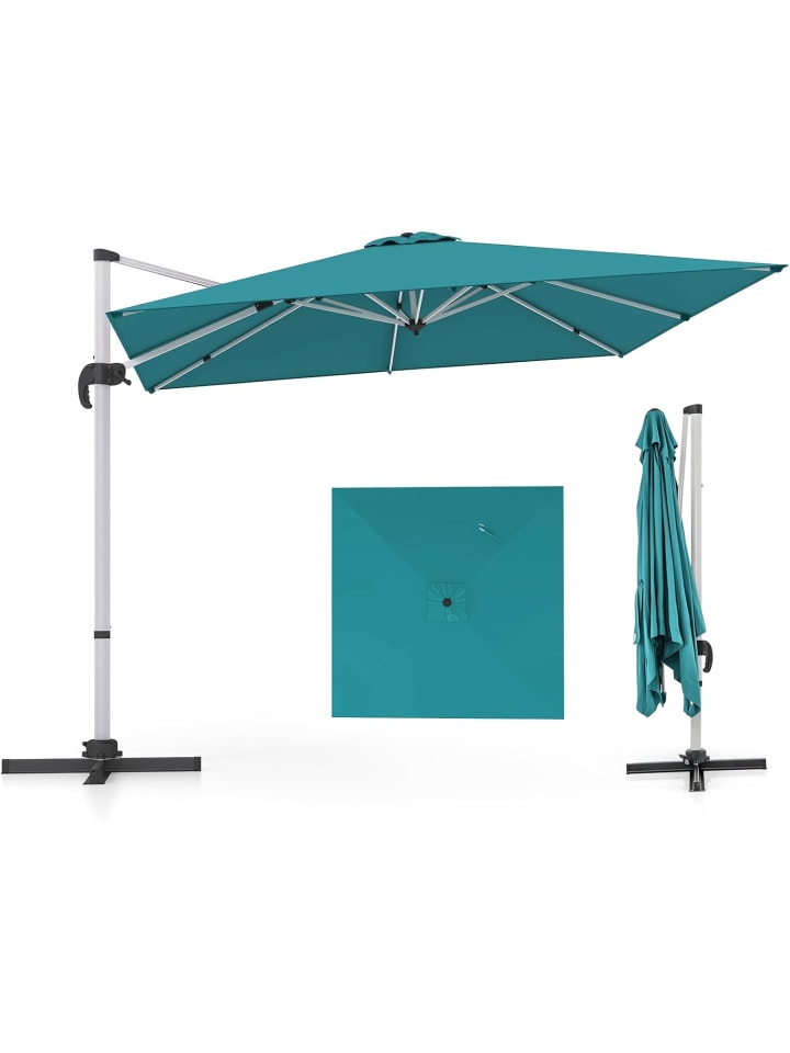COSTWAY Sonnenschirm rechteckig 300x300cm in Blau günstig kaufen onesize