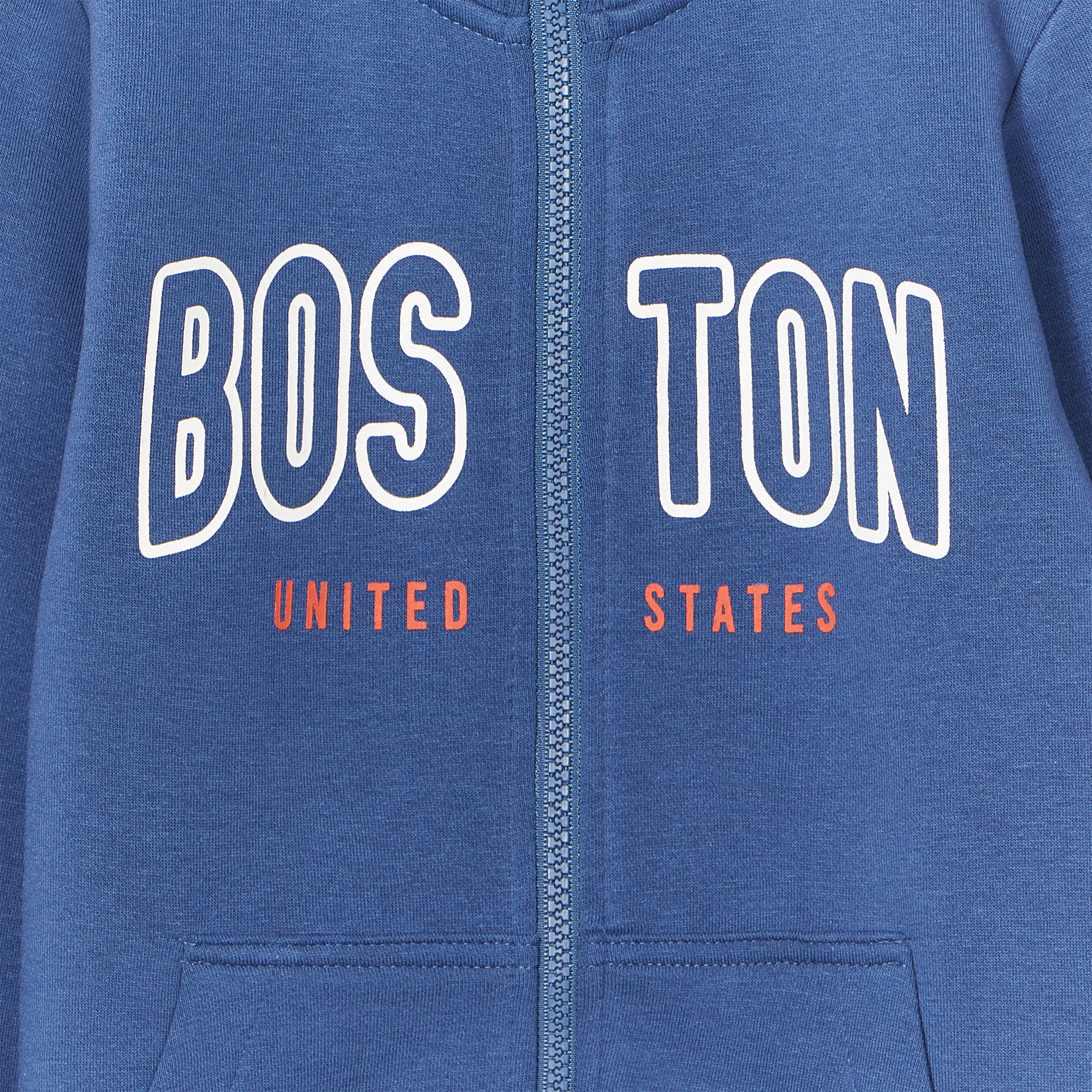 Sweat zippé col montant bleu foncé garçon | La Halle