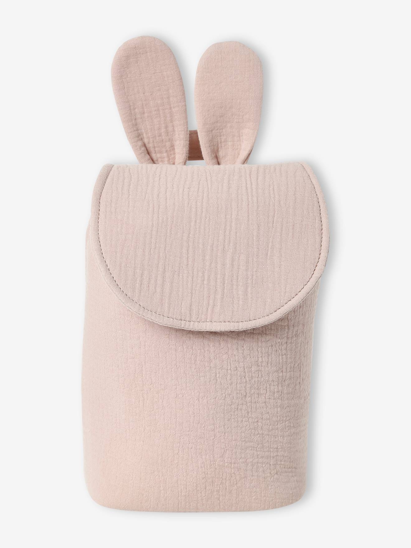 Sac à dos personnalisable en gaze de coton vieux rose