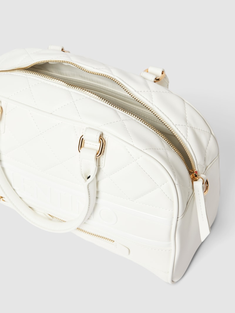 Handtasche mit Label-Details Modell 'ADA' in ecru