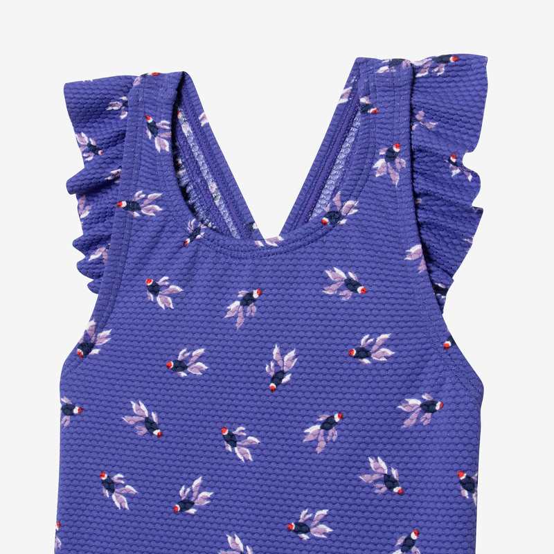 Maillot 1 pièce bébé fille poissons bleu Catimini