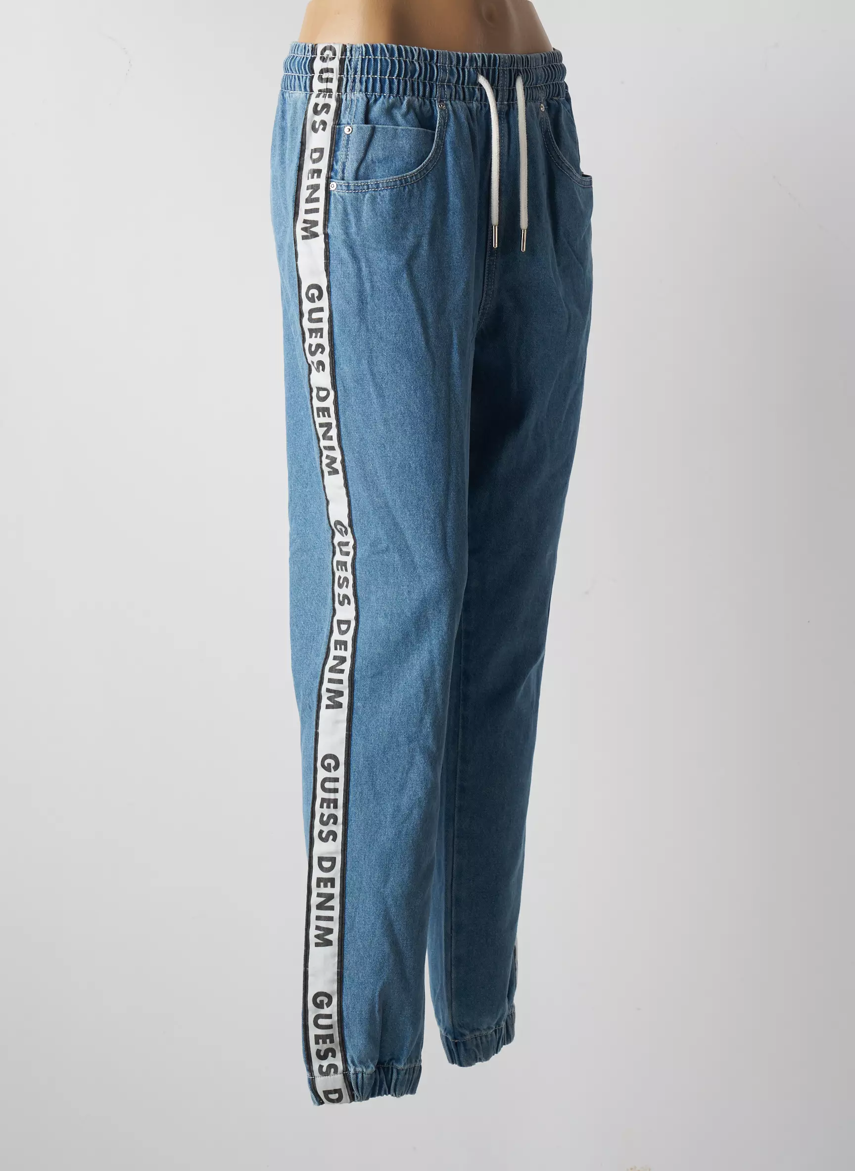 Guess Jeans Coupe Droite Femme couleur bleu