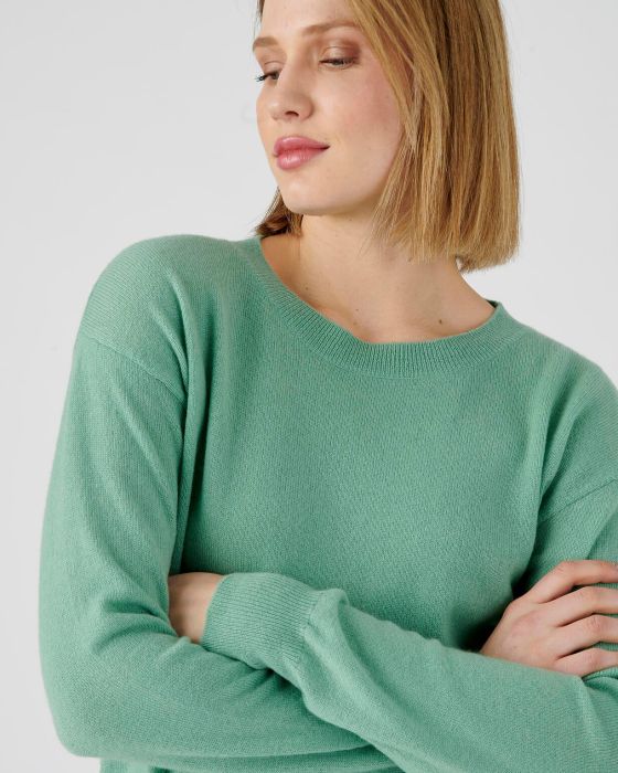 Pull col rond en pur cachemire