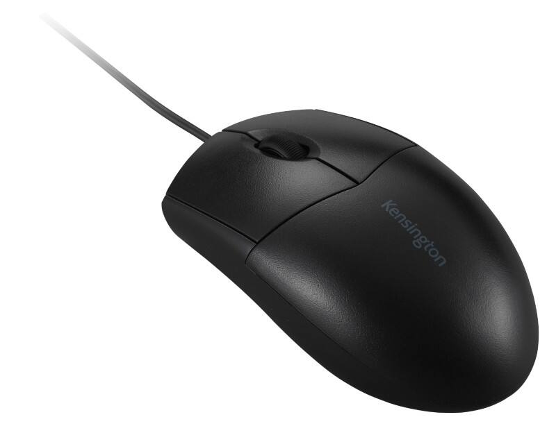 Kensington Pro Fit Abwaschbare Kabelgebundene Mid-Size Maus K70315WW Optisch Für Rechts- und Linkshänder 1,8m USB-A Kabel Schwarz