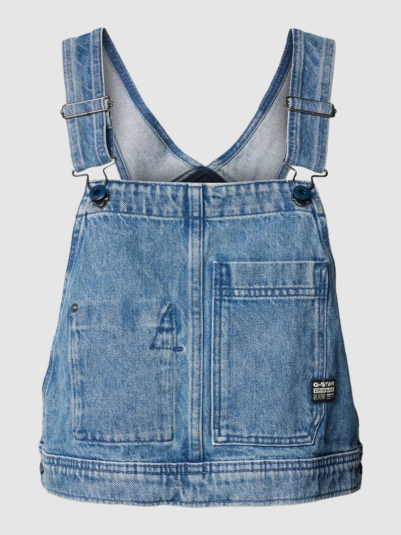 Jeansweste im Used-Look mit Label-Detail in jeans