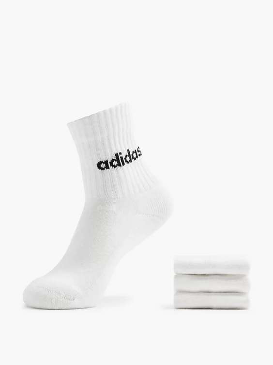 adidas Essentials Linear 3er Pack Crew Socken