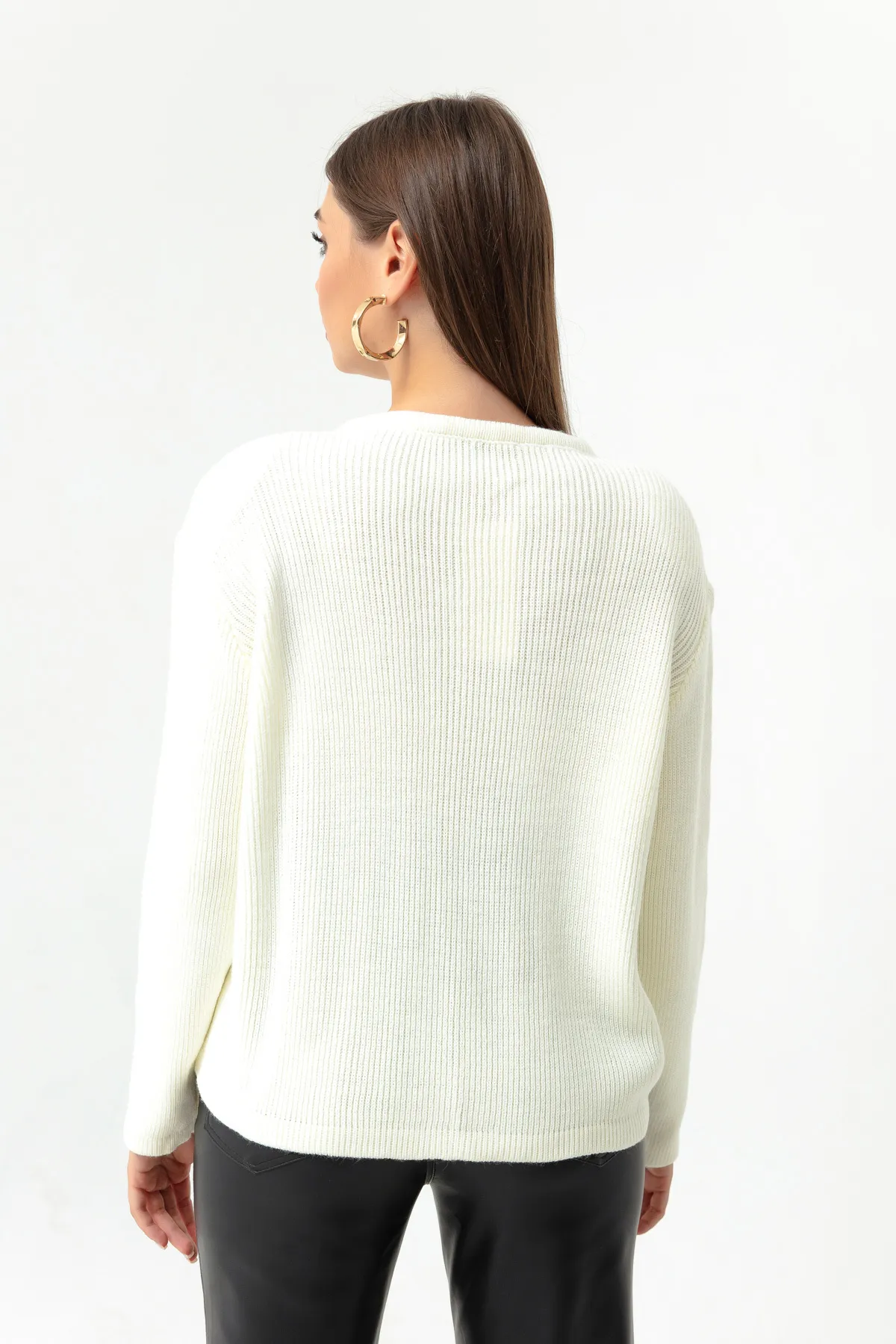 Lafaba  Wattierter Cardigan mit Knöpfen in Weißgold für Damen
