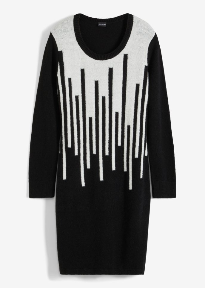 gemustertes Strickkleid