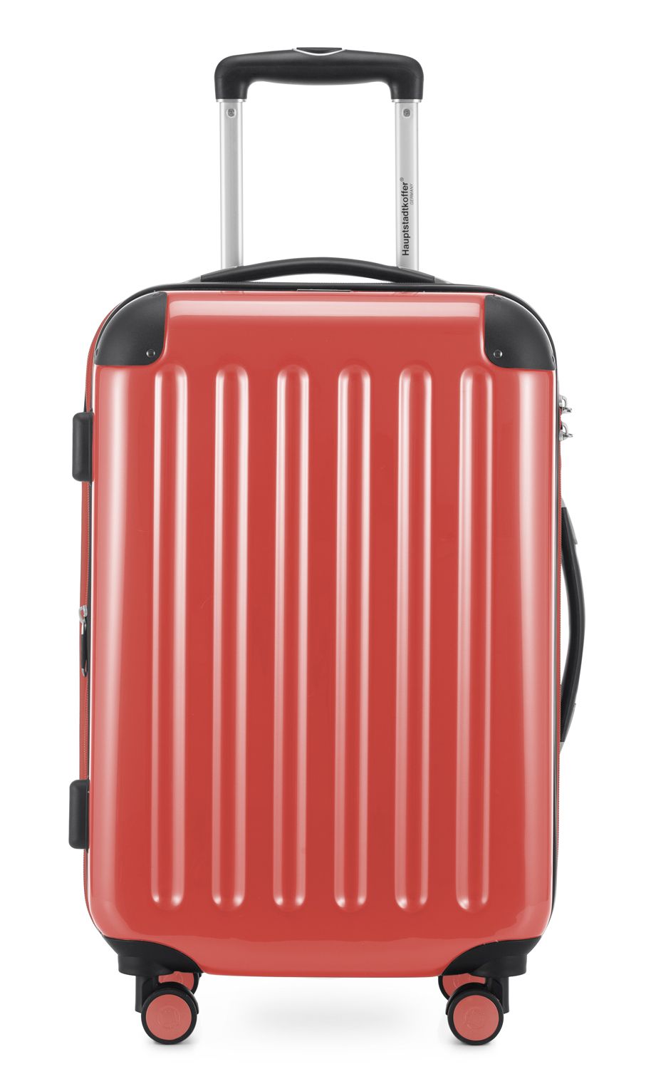 Alex - hand luggage hard shell black glossy, TSA, 55 cm, 42 liters