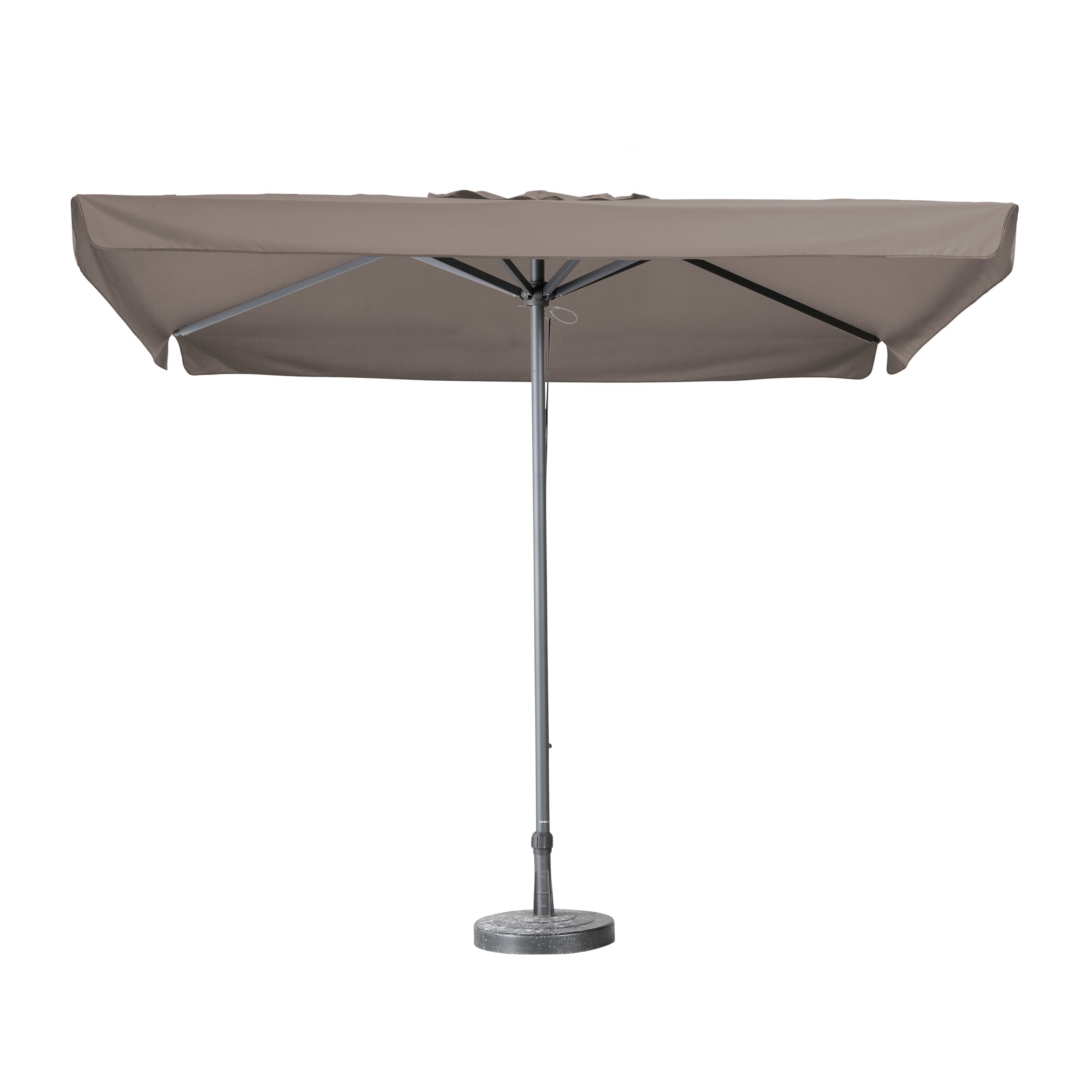 Madison Profi-Line mit Volant 350x350 Taupe Sonnenschirm