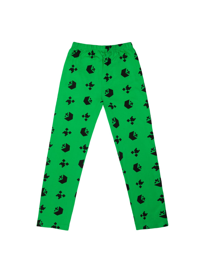 Minecraft Minecraft Creeper Schlafanzug Pyjama Langarm in schwarz günstig kaufen