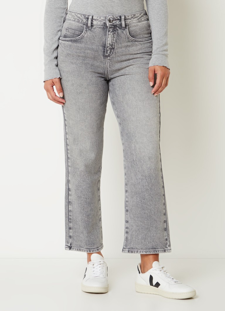 Pantaloni scurți din denim OPUS Lani cu talie înaltă și croială dreaptă