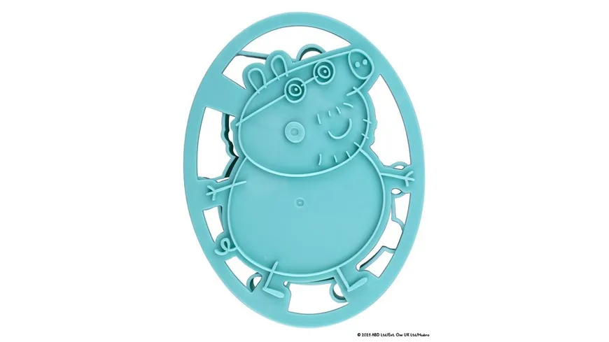 Dr.Oetker Präge-Ausstecher-Set Peppa 4-teilig türkis, blau, rot, orange