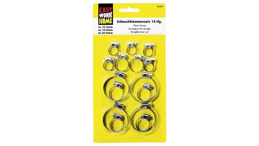 EASY WORK Schlauchklemmensatz 15-teilig