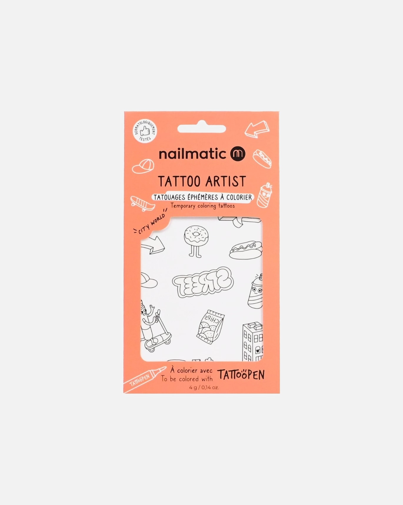 Nailmatic tetovaža list za bojanje - gradski svijet