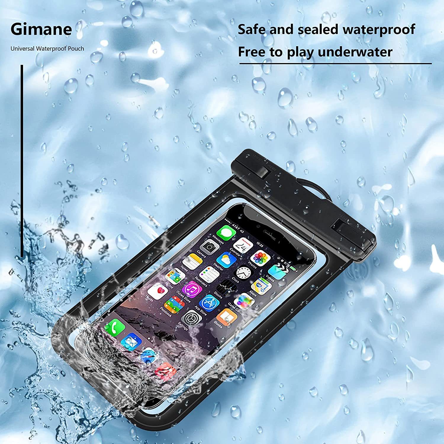 MORRENT Handyhülle wasserdichte Handyhülle Unterwasser Wasserfeste - 7 Zoll DOPPELT VERSIEGELT Wasserdicht Handy Hülle Handytasche für iPhone 12 SE 11 Pro XS Max XR X 8 7 6+ Samsung Huawei etc 17,8 cm (7 Zoll)