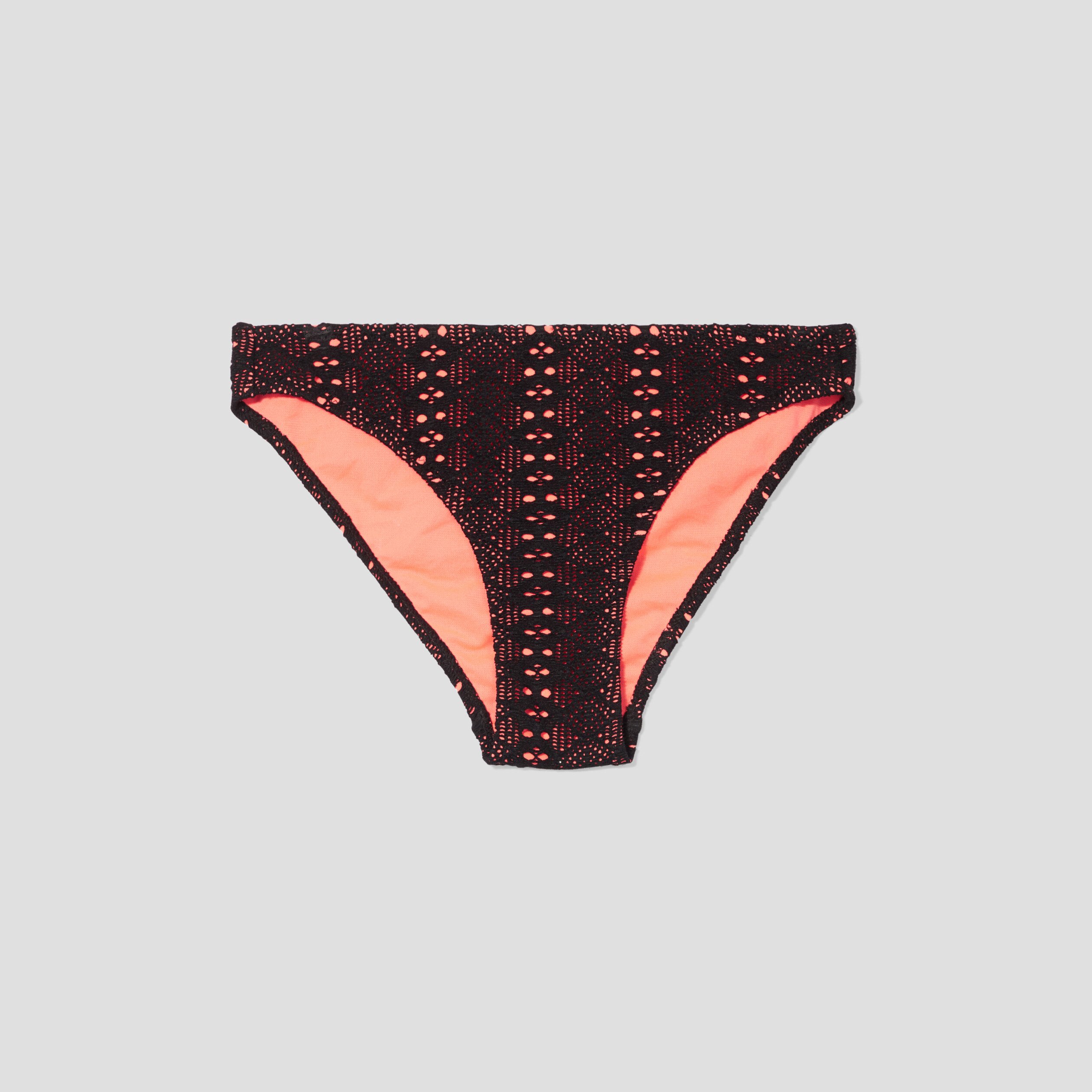 Bas de maillot de bain aspect macramé noir femme | La Halle