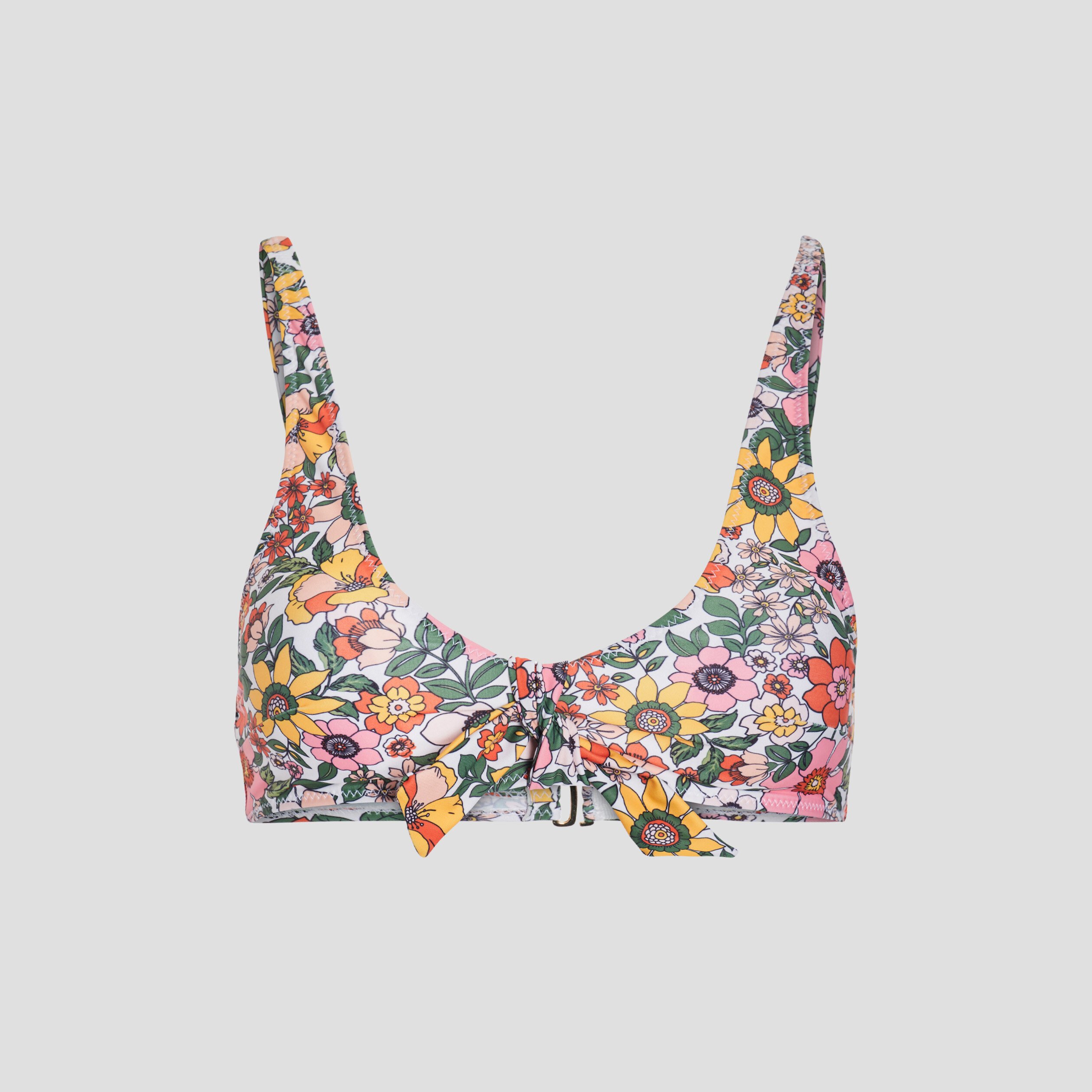 Haut de maillot de bain bretelles larges orange femme | La Halle