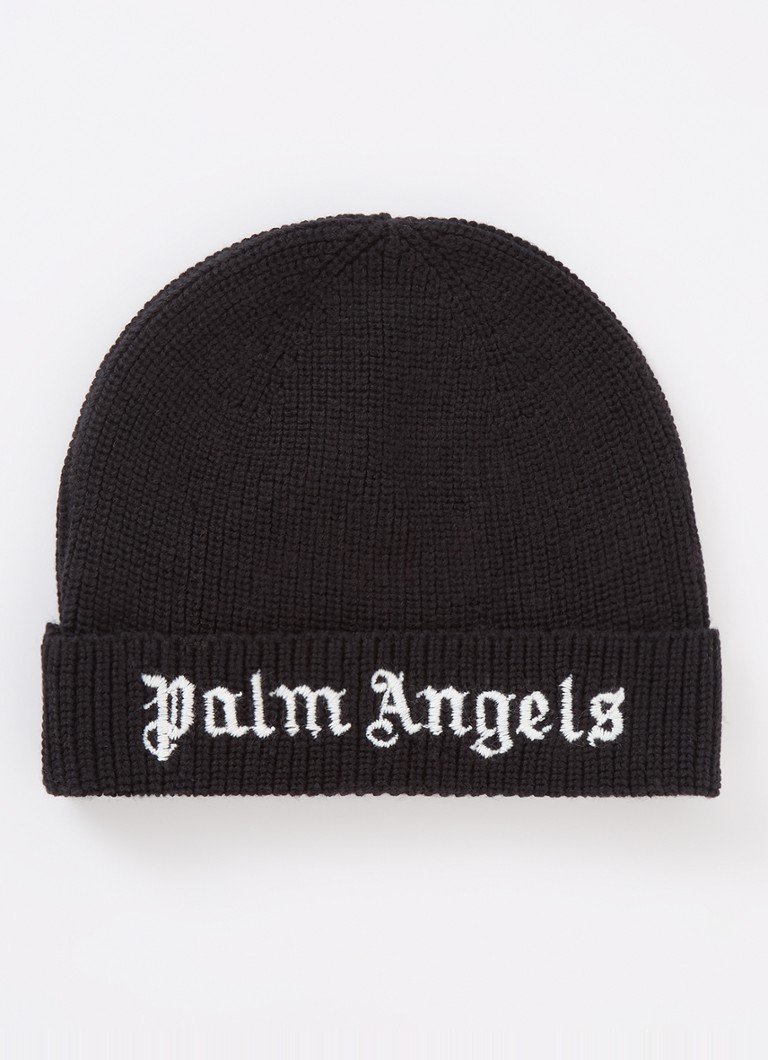Czapka z mieszanki wełny Palm Angels z haftowanym logo