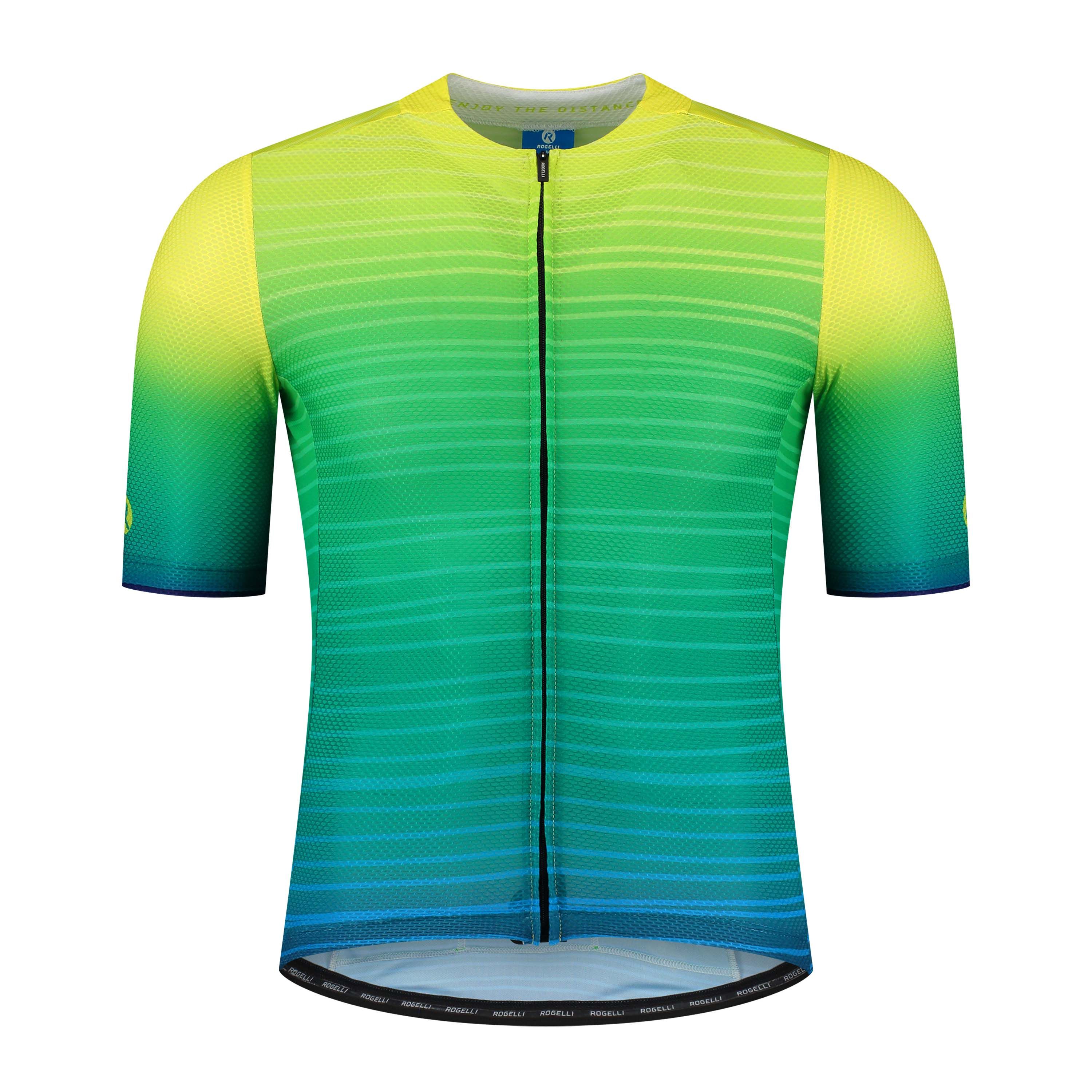 Rogelli Surf Grün/Fluor Herren Radtrikot Kurzarm