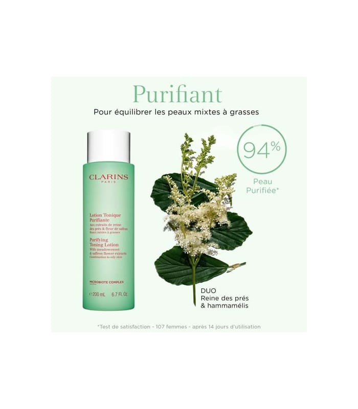 Clarins-LOTION TONIQUE PURIFIANTE-Aux extraits de reine des près & fleur de safran