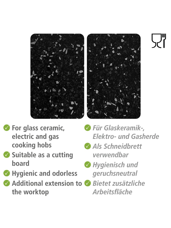 Wenko Herdabdeckplatten Universal Terrazzo 2er Set in Mehrfarbig günstig kaufen onesize