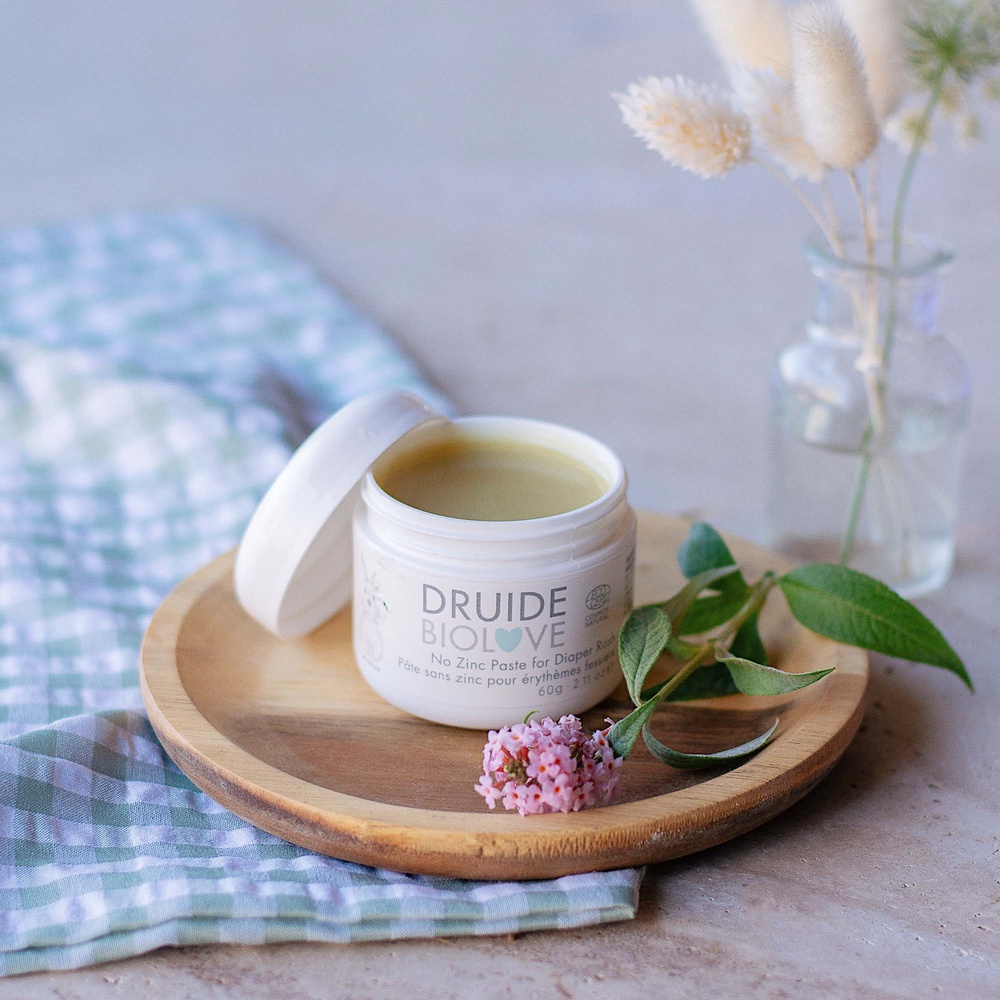 druide Pâte sans zinc pour érythèmes fessiers Baume pour le change de bébé. Protège et apaise. 100% naturel | Druide BioLove