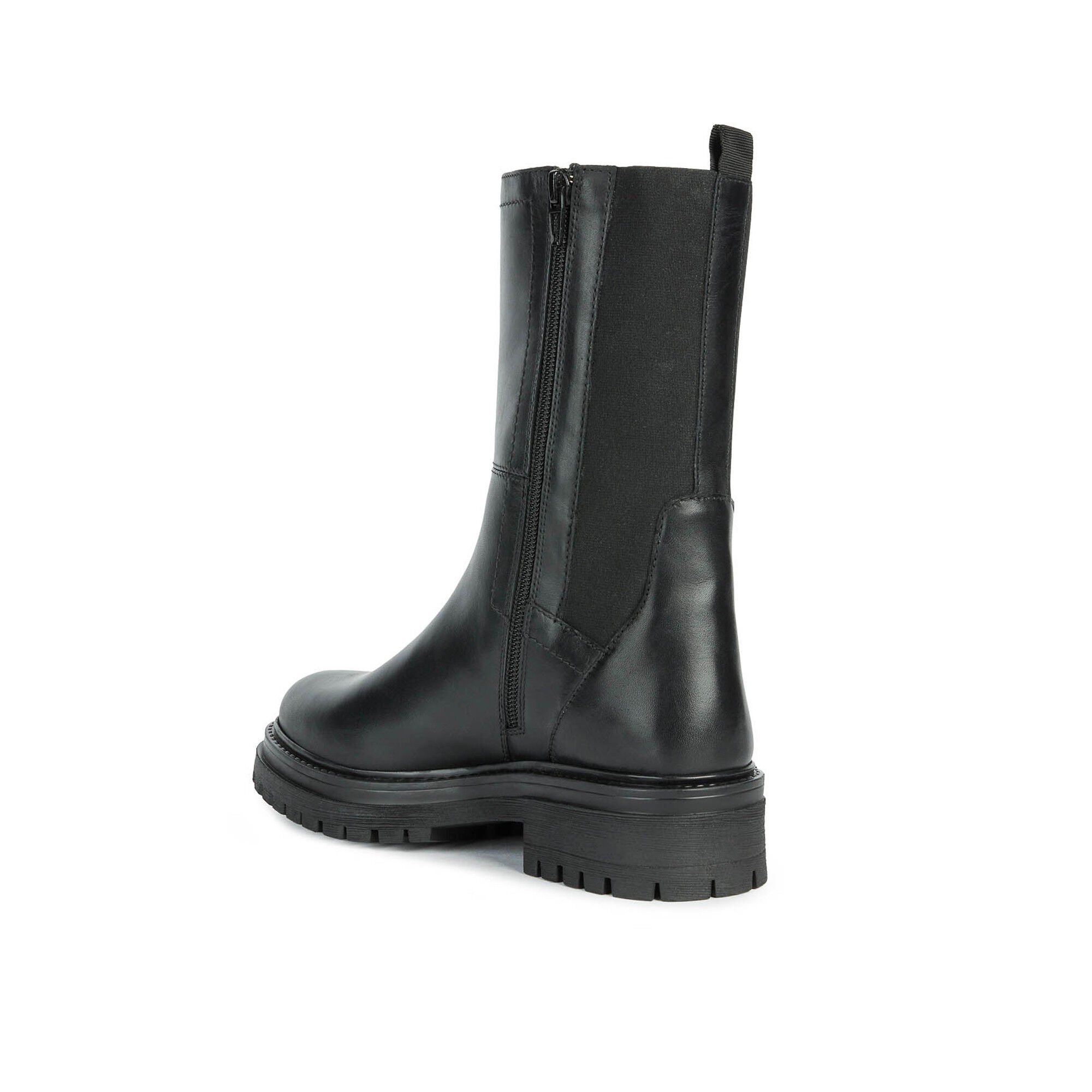 Boots mi-hautes dessus cuir