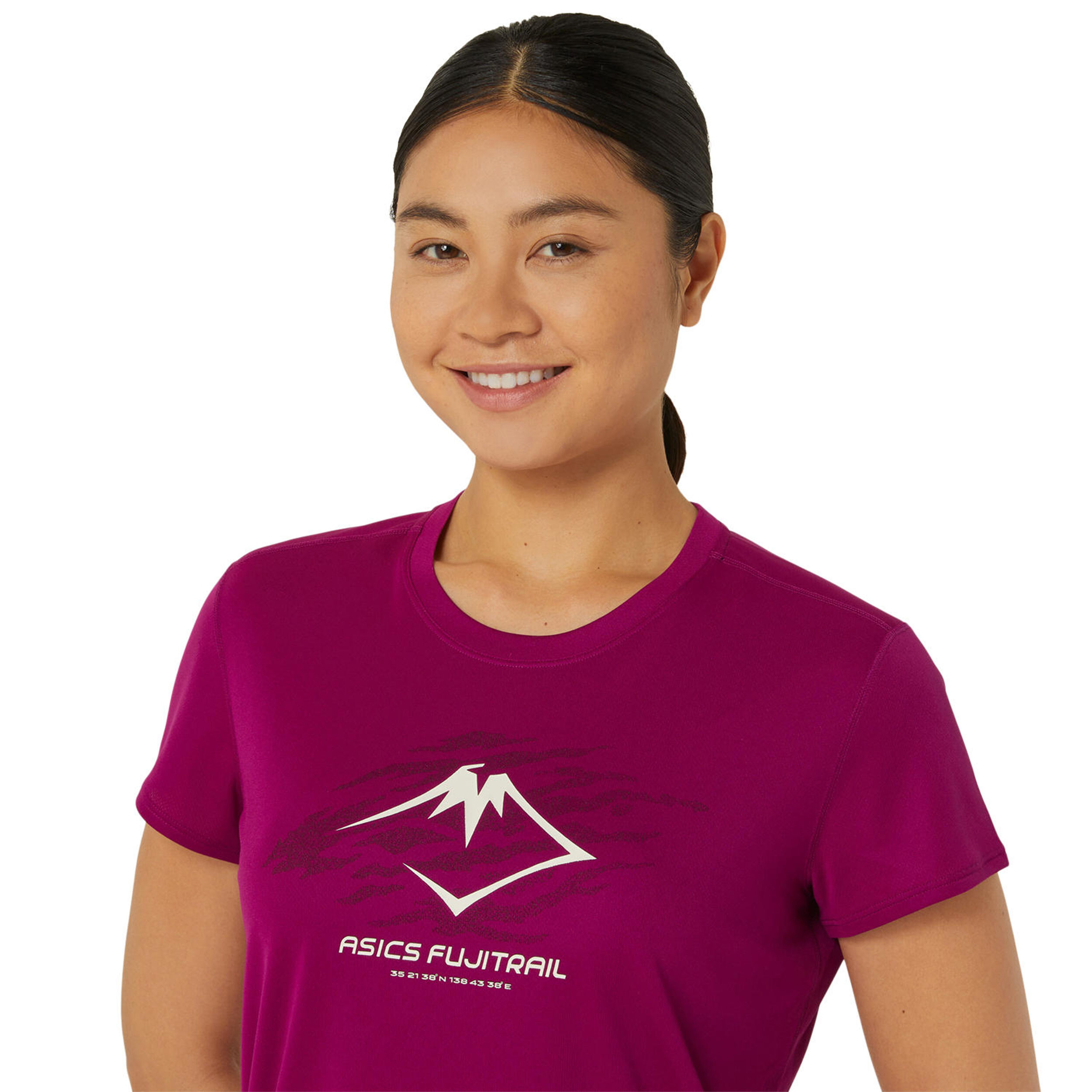 Fujitrail Logo Laufshirt Damen - Berry