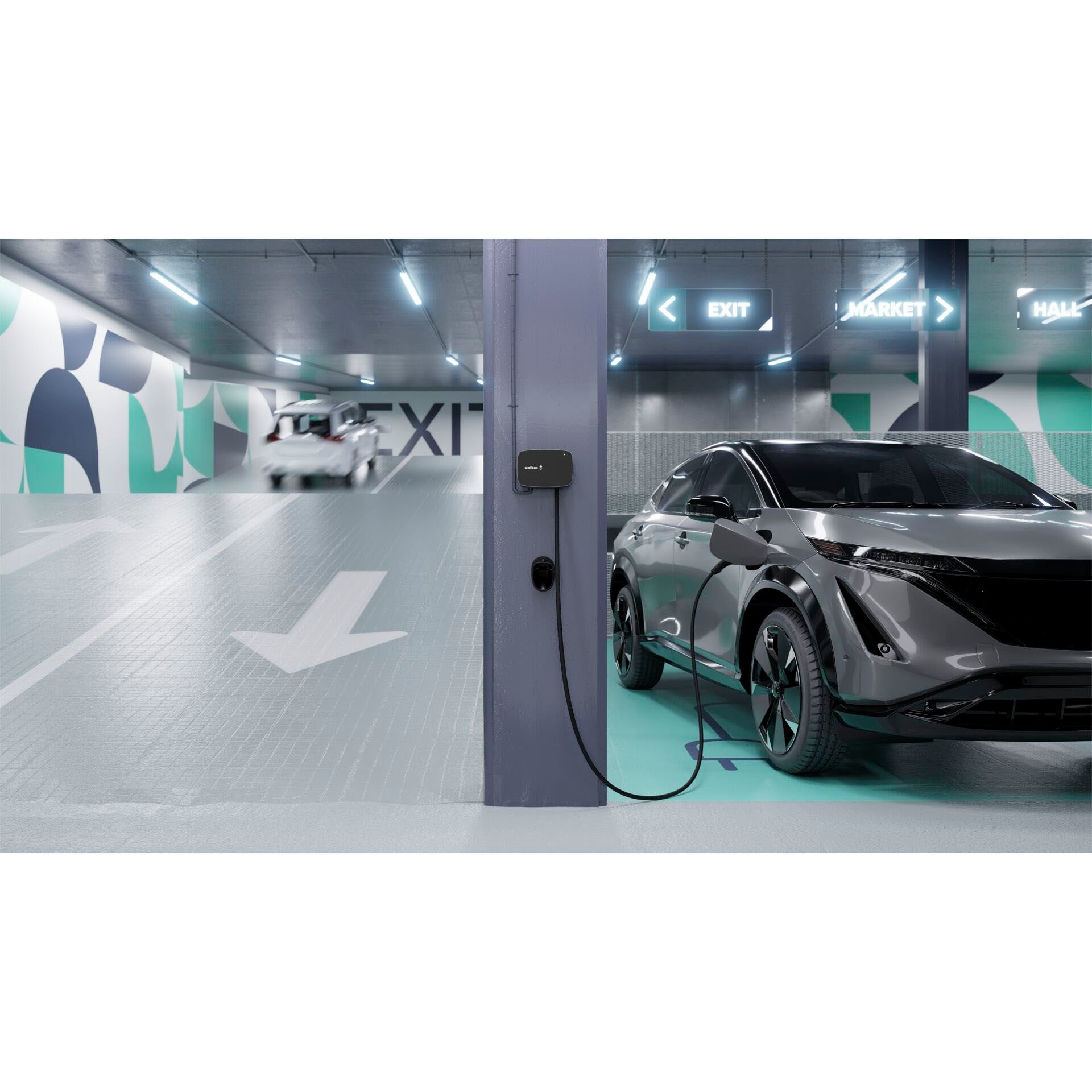 Wallbox Elektroauto-Ladestation Commander 2S, 3-phasig, 22kW, 5m Kabel, schwarz