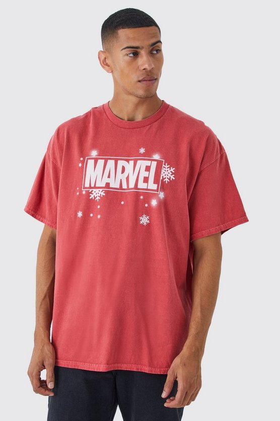 Oversize T-Shirt mit lizenziertem Marvel Weihnachts-Print