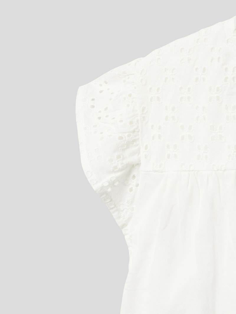 Blusenshirt aus Baumwolle mit Label-Detail Modell 'HILARY' in offwhite