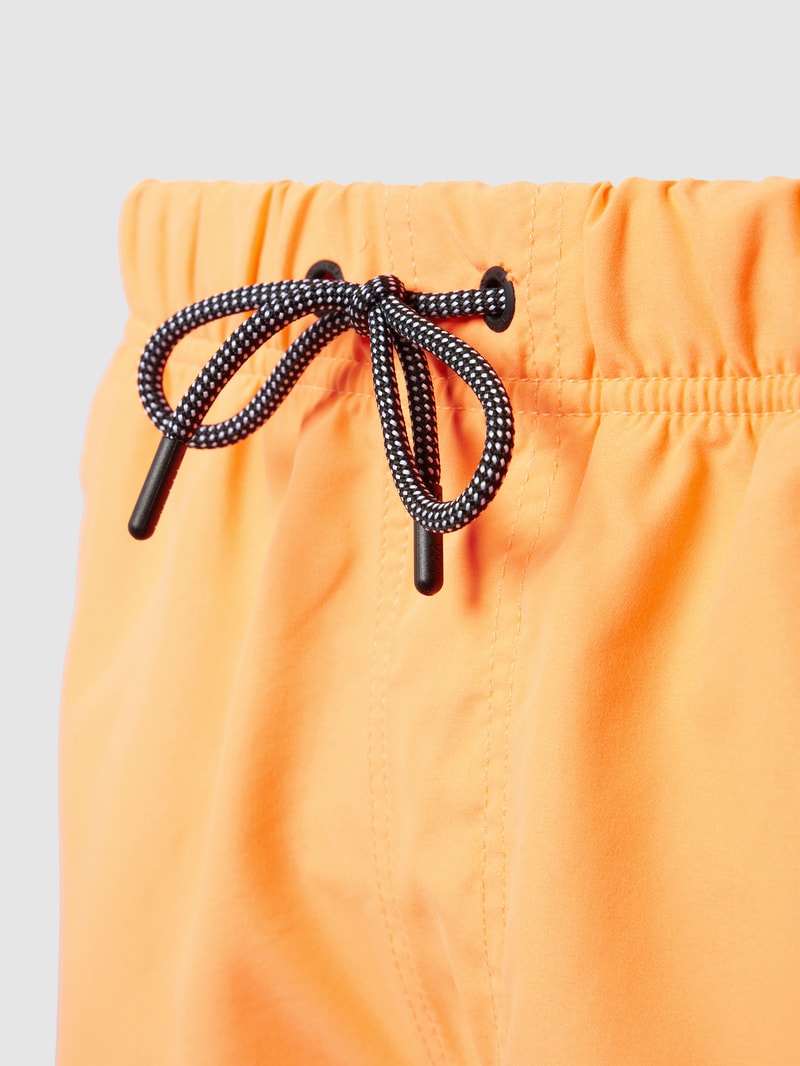 Badehose mit Label-Detail in neon orange