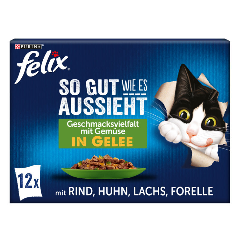 Felix Nassfutter Felix So gut wie es aussieht 12x85g Geschmacksvielfalt mit Gemüse