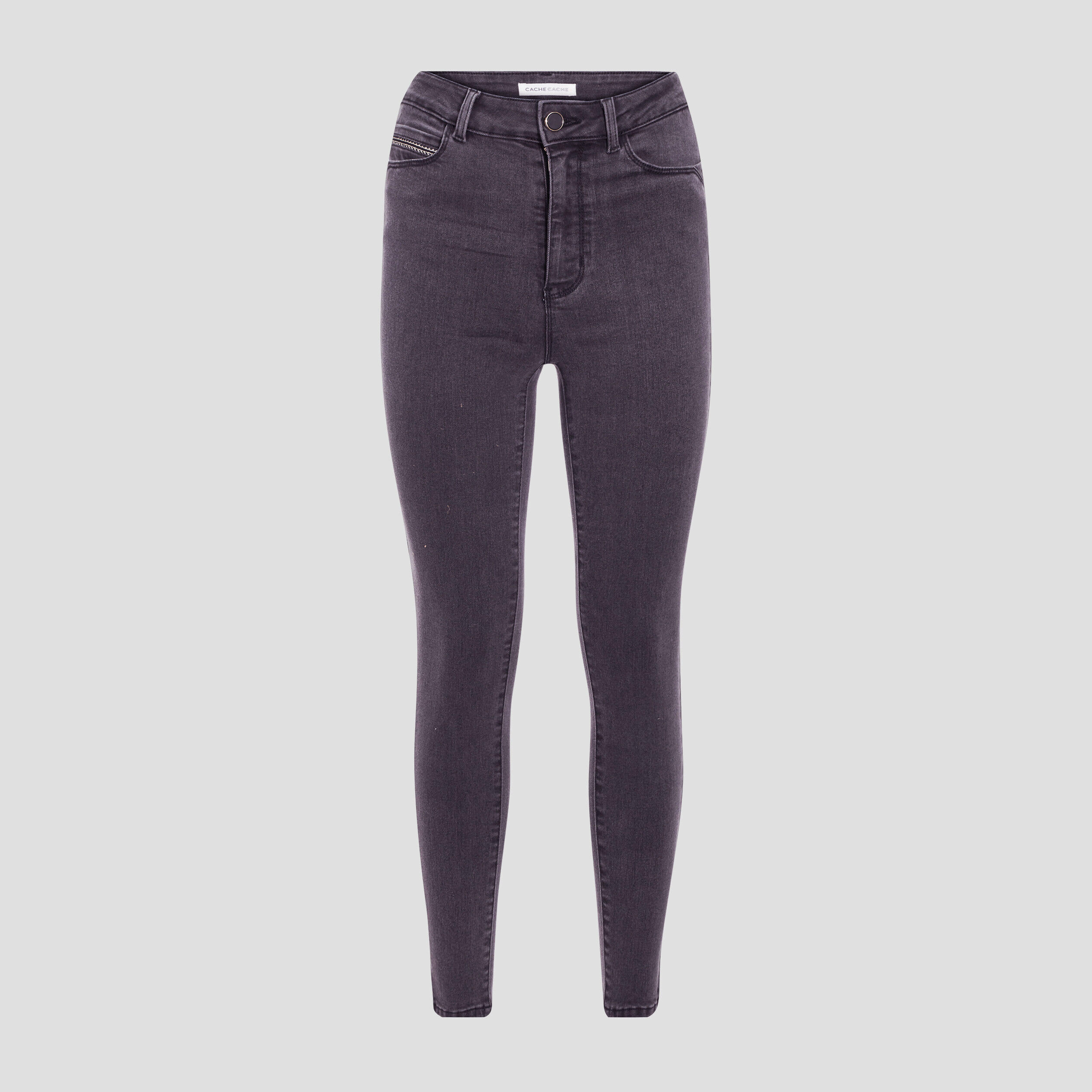 Jeans skinny taille haute denim noir femme | Cache Cache